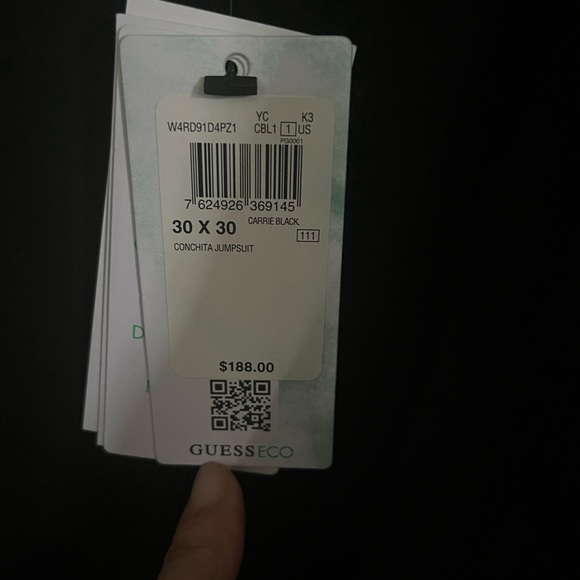 Guess Black Conchita Jumpsuit 30x30 - Picture 3 of 6